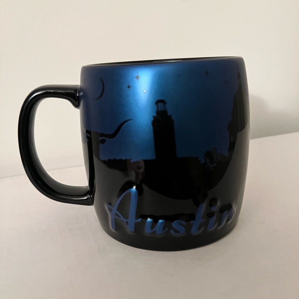 Americaware Austin TX Night Sky 2014 Blue & Black Oversized Coffee Mug Size 24oz